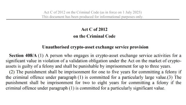 Hungary Repeals Strict Crypto Rules to Align With EU MiCA Framework